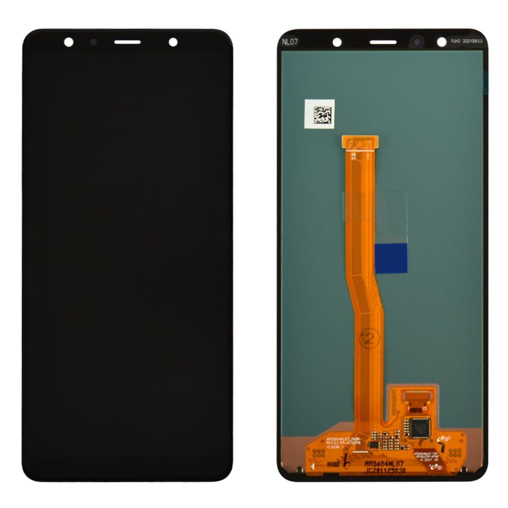 Дисплей для Samsung A750H/DS Galaxy A7 (2018) с тачскрином в сборе, цвет черный, оригинал Китай фото 1
