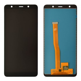 Дисплей для Samsung A750H/DS Galaxy A7 (2018) с тачскрином в сборе, ips (tft),  цвет черный, без рамки