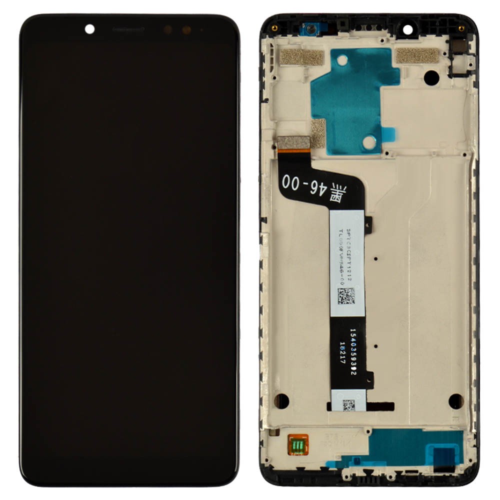 Дисплей для Xiaomi Redmi Note 5, Note 5 Pro с тачскрином и рамкой в сборе, цвет черный, оригинал фото 1