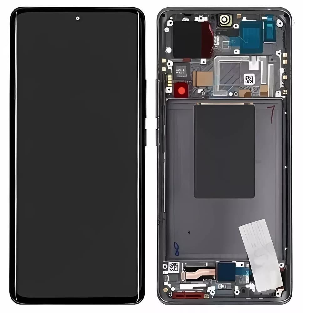 Дисплей для Xiaomi 12 Pro/ 12S Pro/ 12S Ultra, з тачскріном і рамкою в зборі, колір чорний, IPS фото 1
