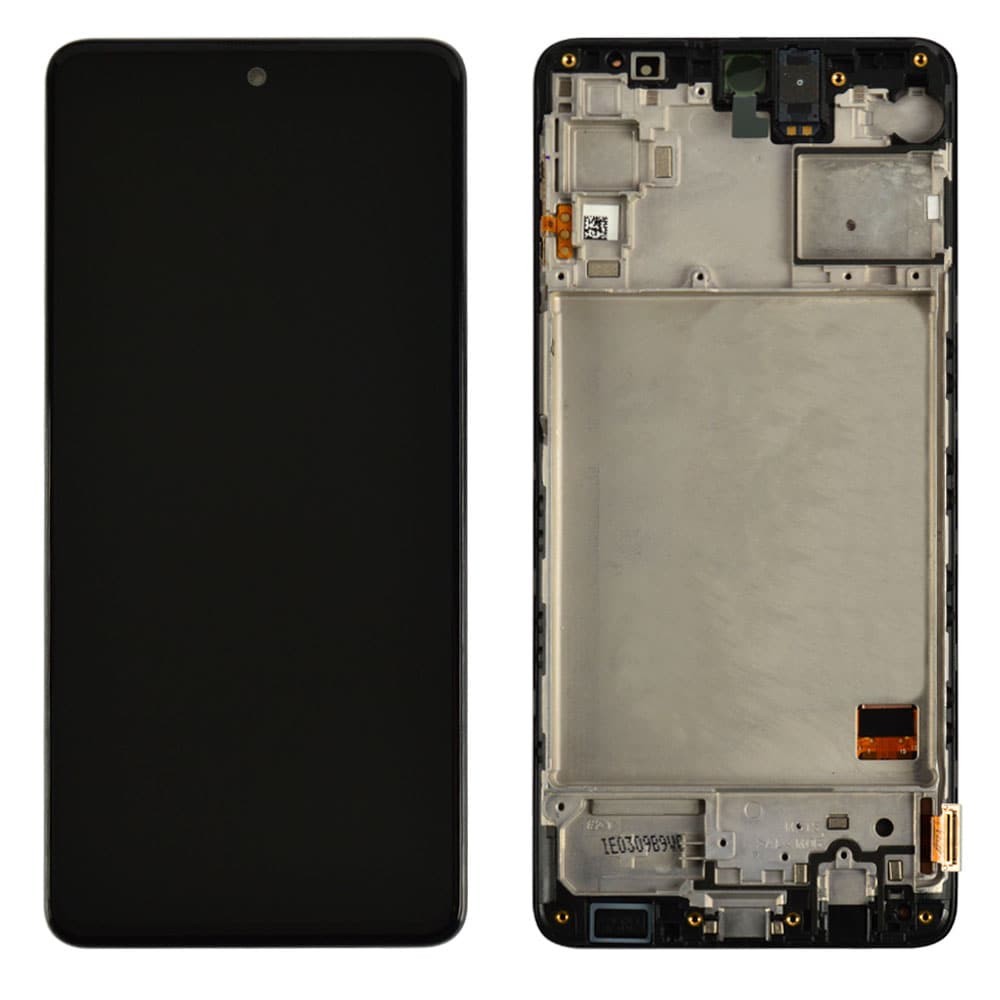Дисплей для Samsung M317F/DS Galaxy M31s з тачскрином та рамкою в зборі, колір чорний, сервісний оригінал фото 1