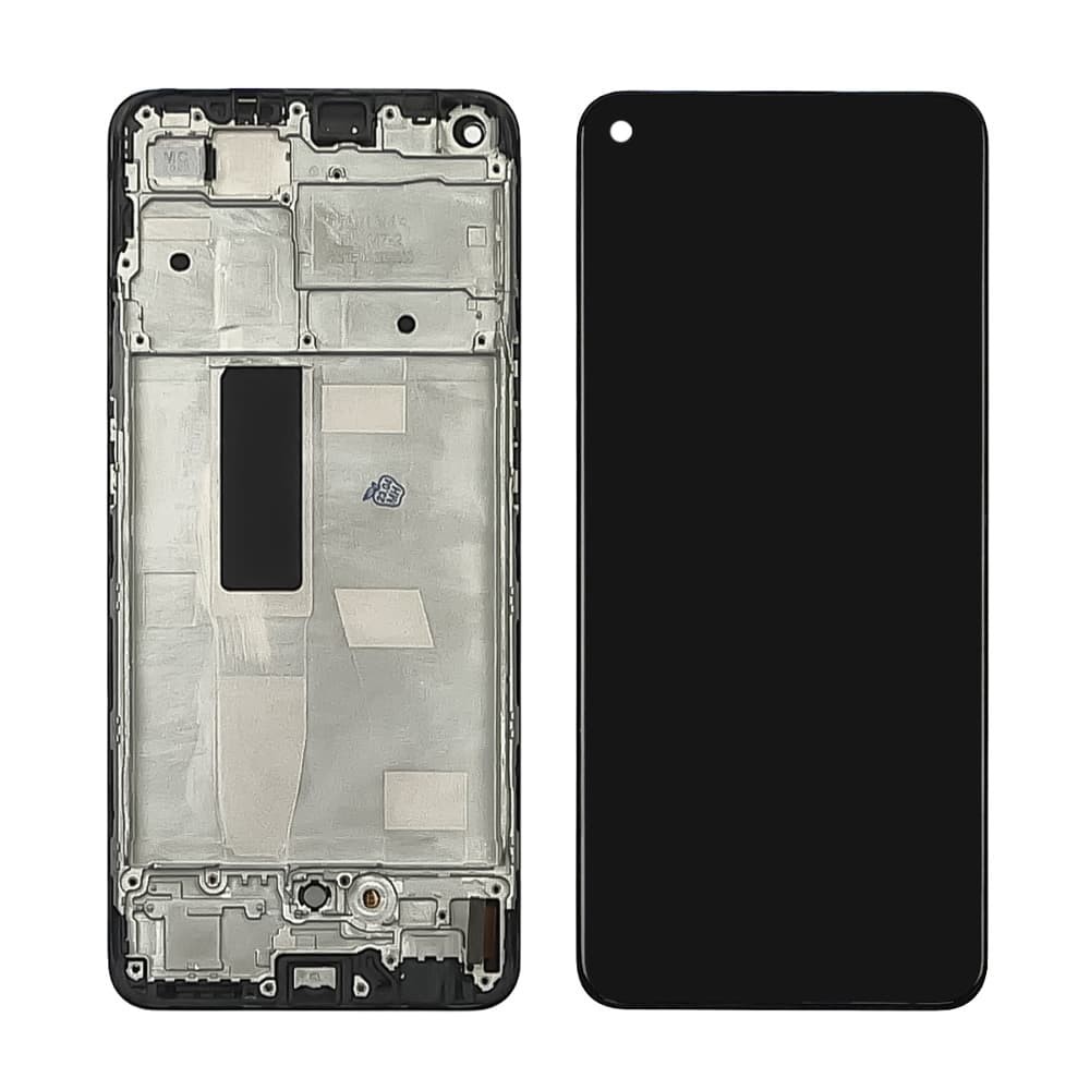 Дисплей для Oppo A94/Reno 5 Lite (CPH2203/CPH2205), з тачскріном і рамкою в зборі, колір чорний, IPS фото 1