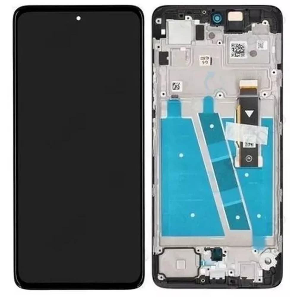 Дисплей для Motorola XT2255 G72, з тачскріном і рамкою, чорний, OLED фото 1