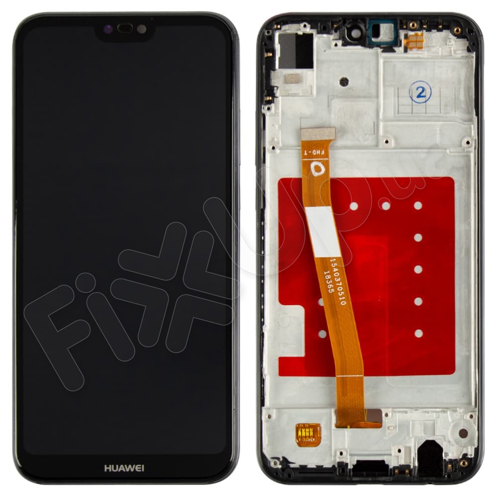 Дисплей для Huawei P20 Lite/Nova 3e (ANE-L21/ANE-LX1) с тачскрином и рамкой в сборе, цвет черный, Orig PRC фото 1