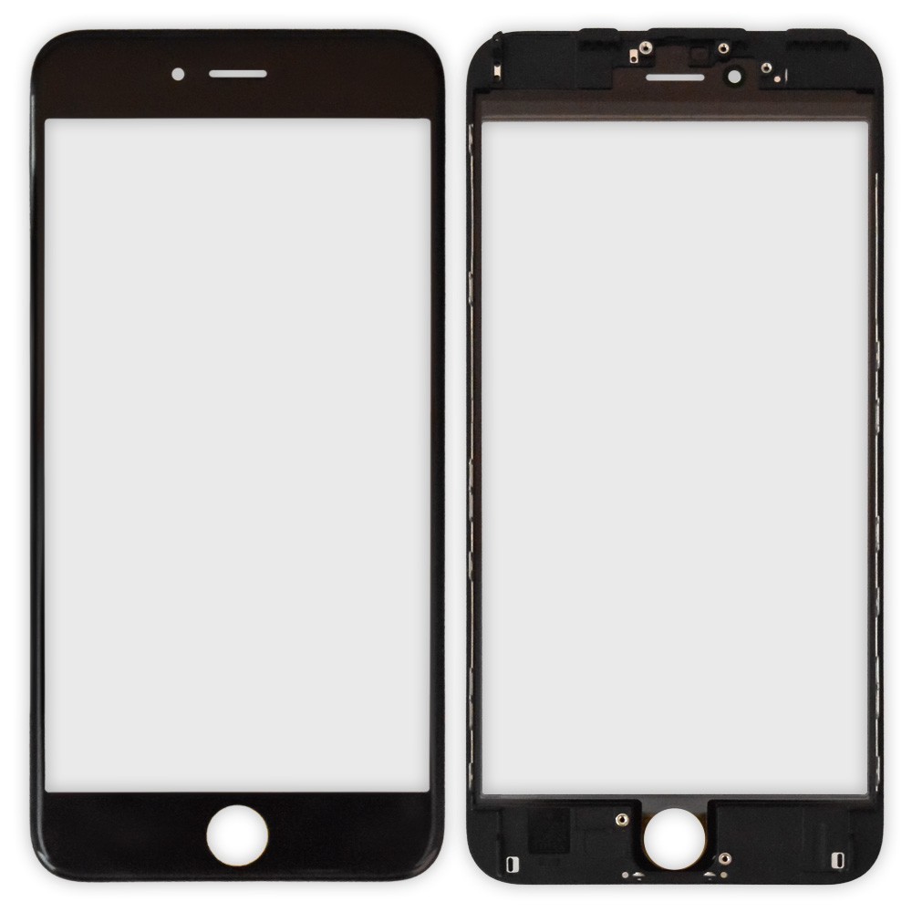 Len iPhone 6S Plus (5.5) with frame (black) фото 1 Стекло iPhone 6S Plus, цвет черный, с рамкой фото 1