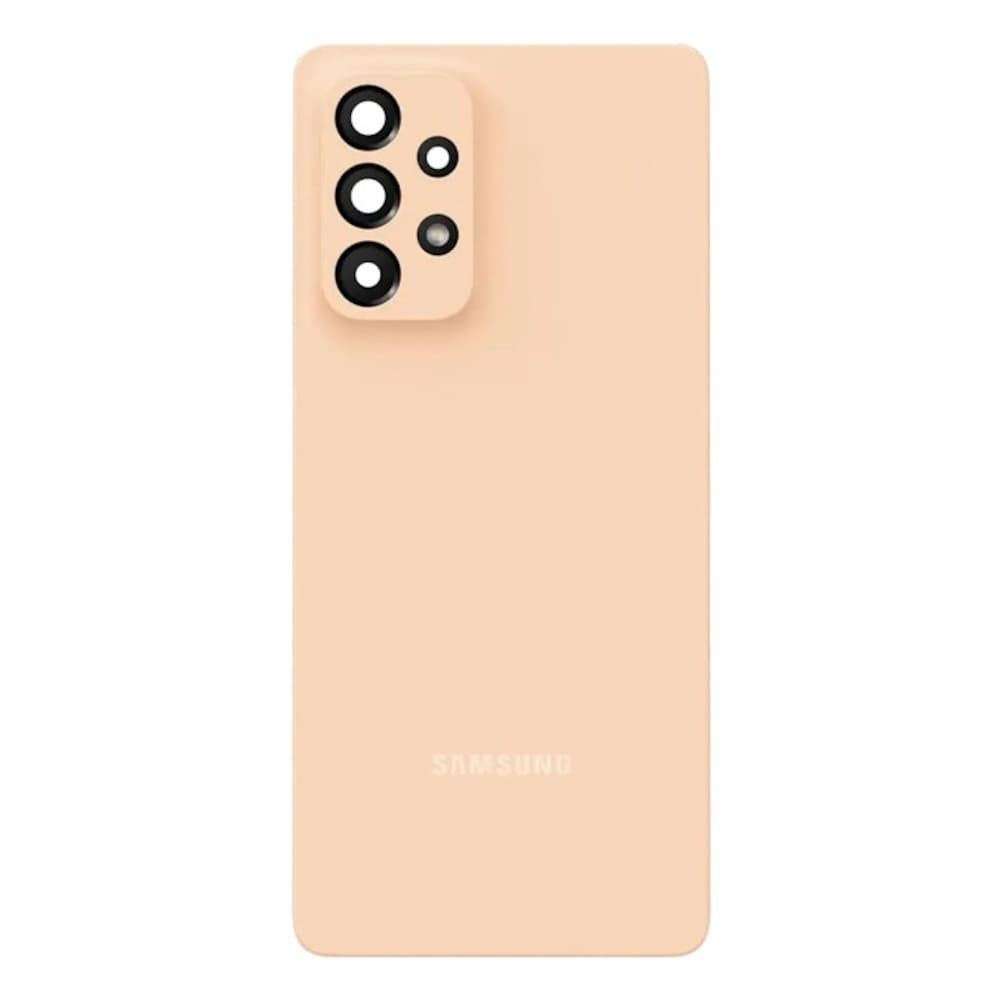 Задня кришка для Samsung A536 Galaxy A53 2022, зі склом камери, колір помаранчевий фото 1