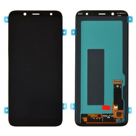 Дисплей для Samsung A600 (A600F/DS) Galaxy A6 (2018) з тачскріном у зборі, оригінал замінене скло,  колір чорний, без рамки