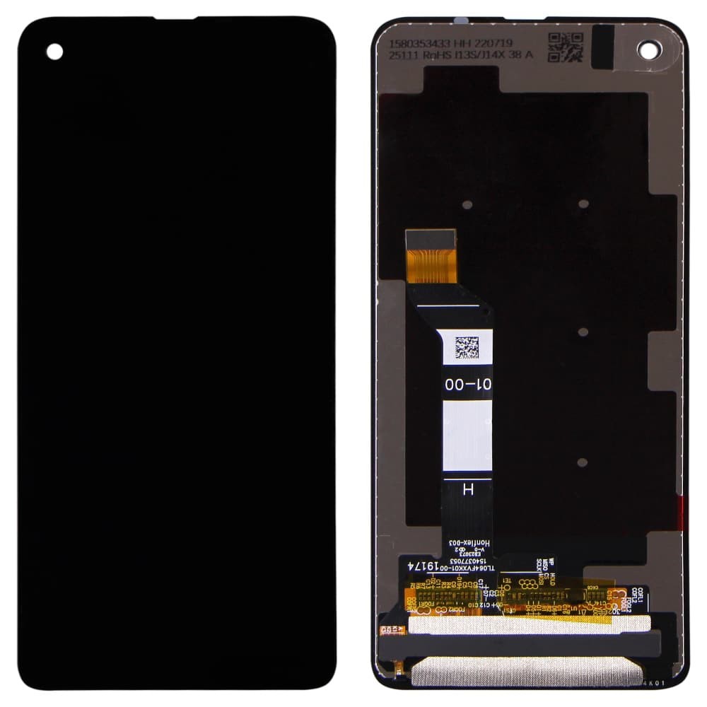 Дисплей для Motorola XT2013-2 One Action/XT1970 One Vision, с тачскрином в сборе, цвет черный, оригинал фото 1