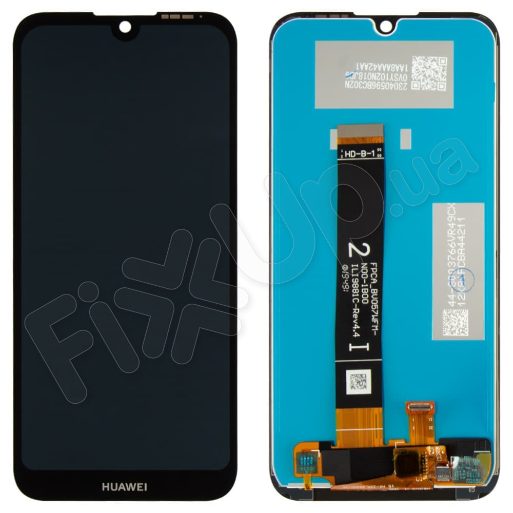 Дисплей для Huawei Y5 2019, Honor 8S 2019 (AMN-LX1/LX2/LX3/LX9/ KSE-LX9/KSA-LX9) с тачскрином, 3 окошка, цвет черный, оригинал с замененным стеклом фото 1