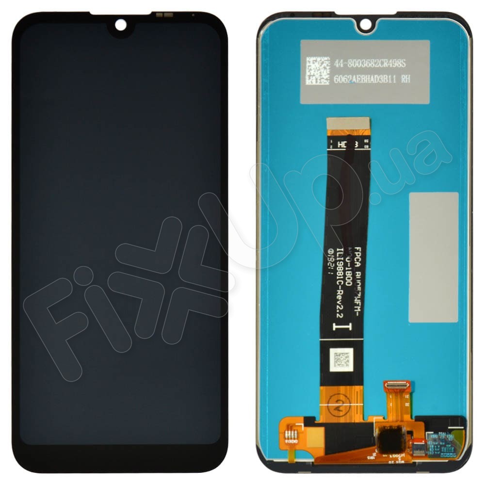 Дисплей для Huawei Y5 2019, Honor 8S (2019) (AMN-LX1/LX2/LX3/LX9/ KSE-LX9/KSA-LX9) з тачскрином у зборі, колір чорний, 2 вікна фото 1