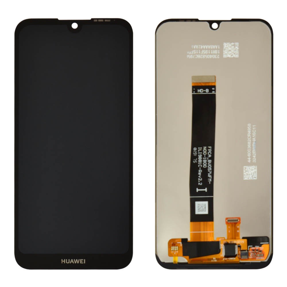 Дисплей для Huawei Y5 2019, Honor 8S 2019 з тачскрином у зборі, колір чорний, оригінал Китай, 3 віконця фото 1