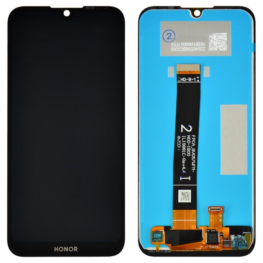 Дисплей для Huawei Y5 2019, Honor 8S 2019 (AMN-LX1/LX2/LX3/LX9/ KSE-LX9/KSA-LX9) з тачскрином у зборі, 2 віконця, колір чорний, оригінал фото 1