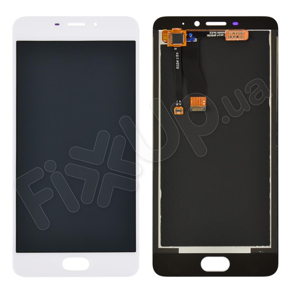 Дисплей для Meizu M5 Note з тачскрином у зборі, колір білий, оригінал із заміненим склом, уцінка фото 1