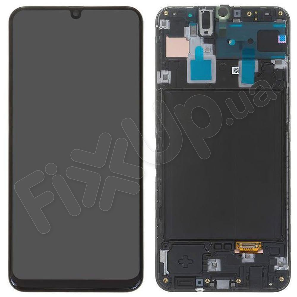 Дисплей для Samsung A305F/DS Galaxy A30 (2019) с тачскрином и рамкой в сборе, цвет черный, IPS(TFT) фото 1