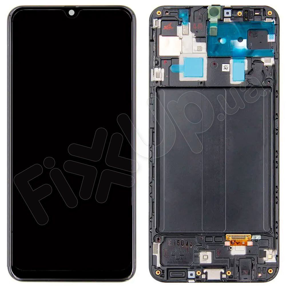Дисплей для Samsung A305F/DS Galaxy A30 (2019) с тачскрином и рамкой в сборе, цвет черный, OLED фото 1