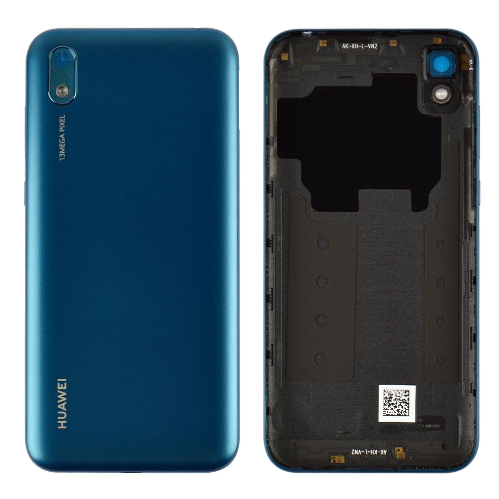 Задня кришка Huawei Y5 2019, зі склом камери, колір синій фото 1