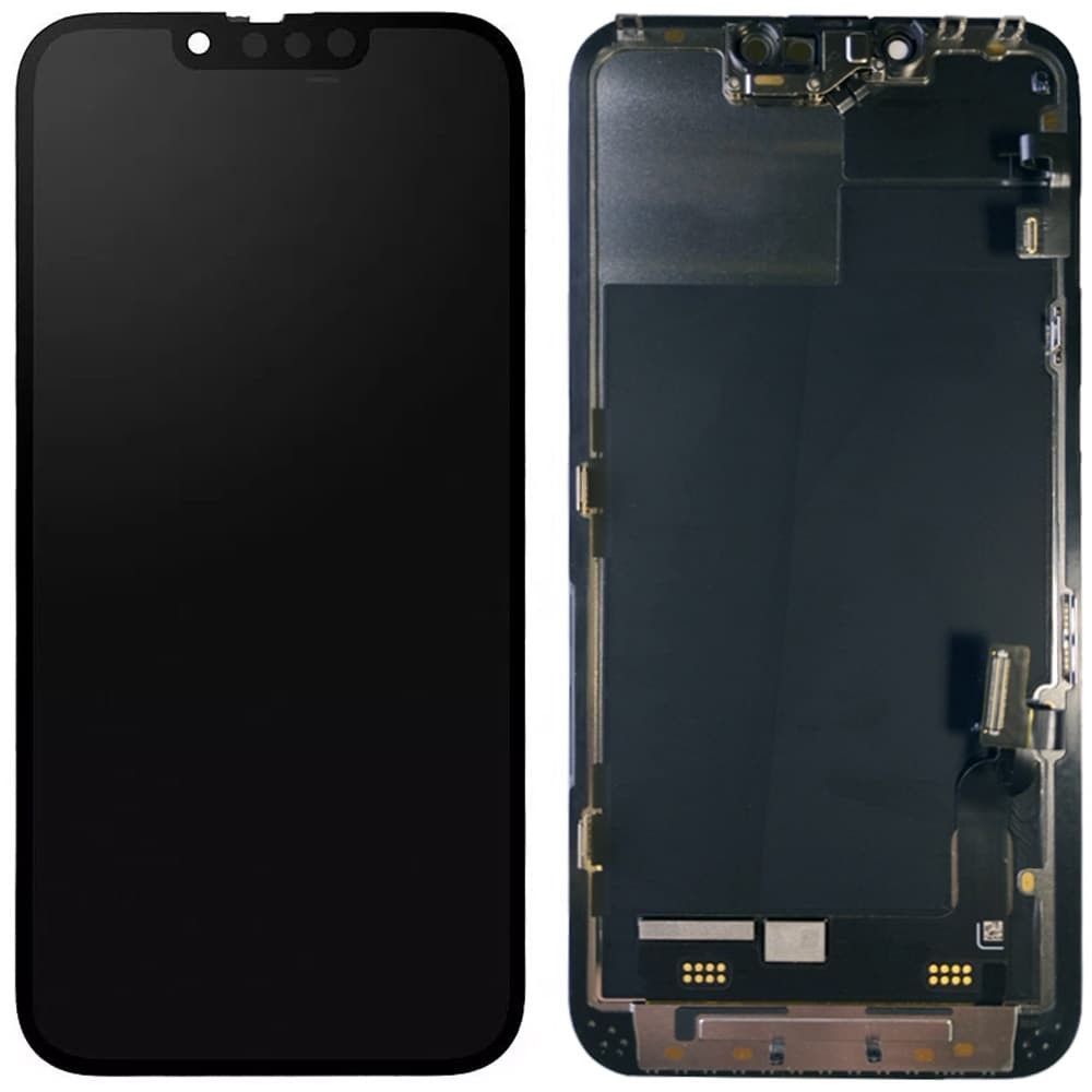 Дисплей для iPhone 13, с тачскрином в сборе, цвет черный, оригинал с замененным стеклом фото 1