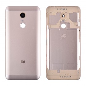 Задняя крышка для Xiaomi Redmi 5 Plus, со стеклом камеры, оригинал,  цвет золотой