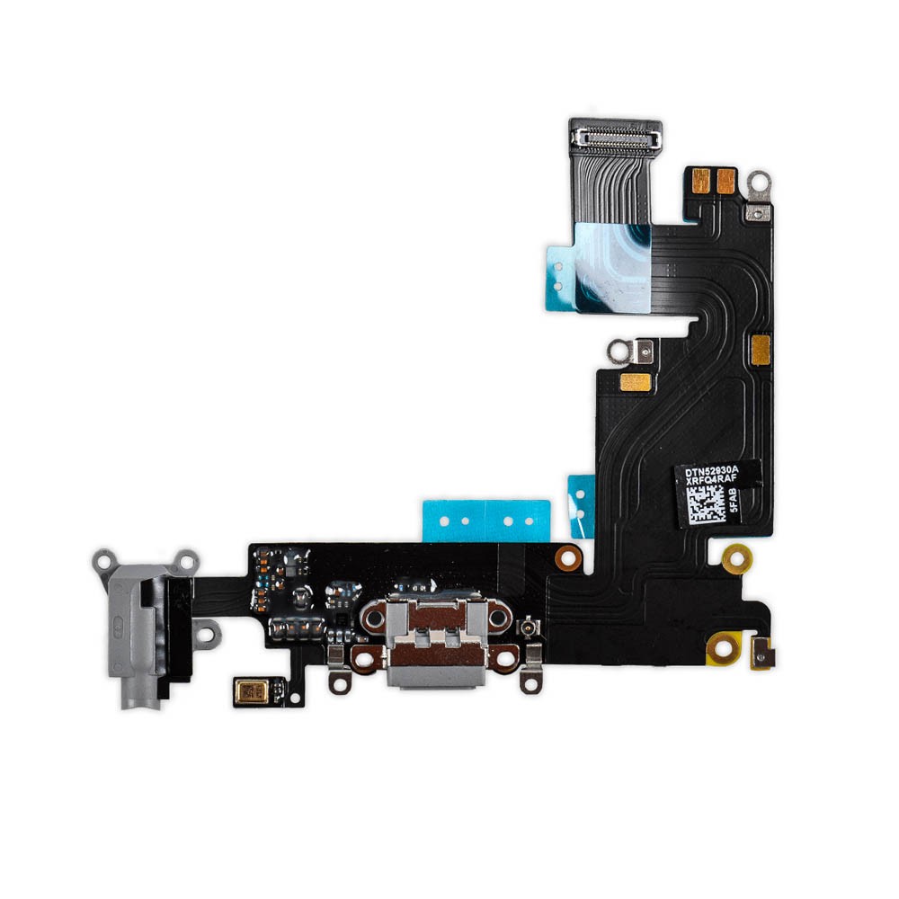 Шлейф для iPhone 6 Plus (5.5) с разъемом зарядки и наушников, цвет белый фото 1