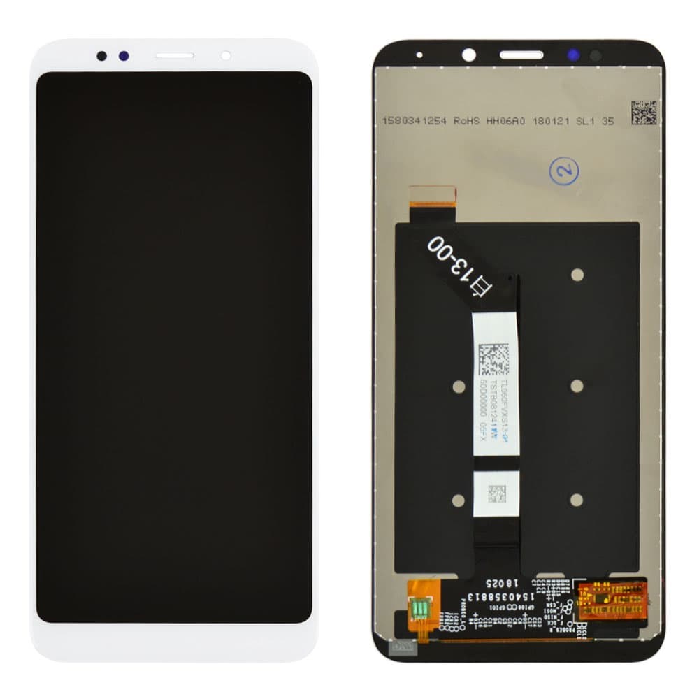 Дисплей для Xiaomi Redmi 5 Plus з таскрином у зборі, колір білий, оригінал із заміненим склом, уцінка фото 1