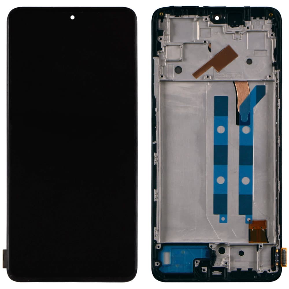 Дисплей для Xiaomi Redmi Note 11 Pro, з тачскріном і рамкою в зборі, колір чорний, OLED фото 1