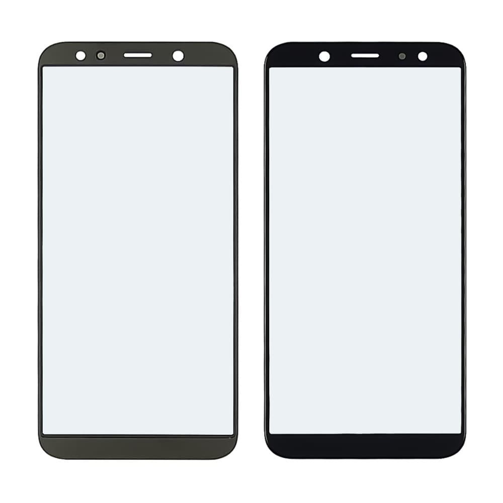 Стекло корпуса для Samsung A600 Galaxy A6 2018 + OCA, цвет черный фото 1