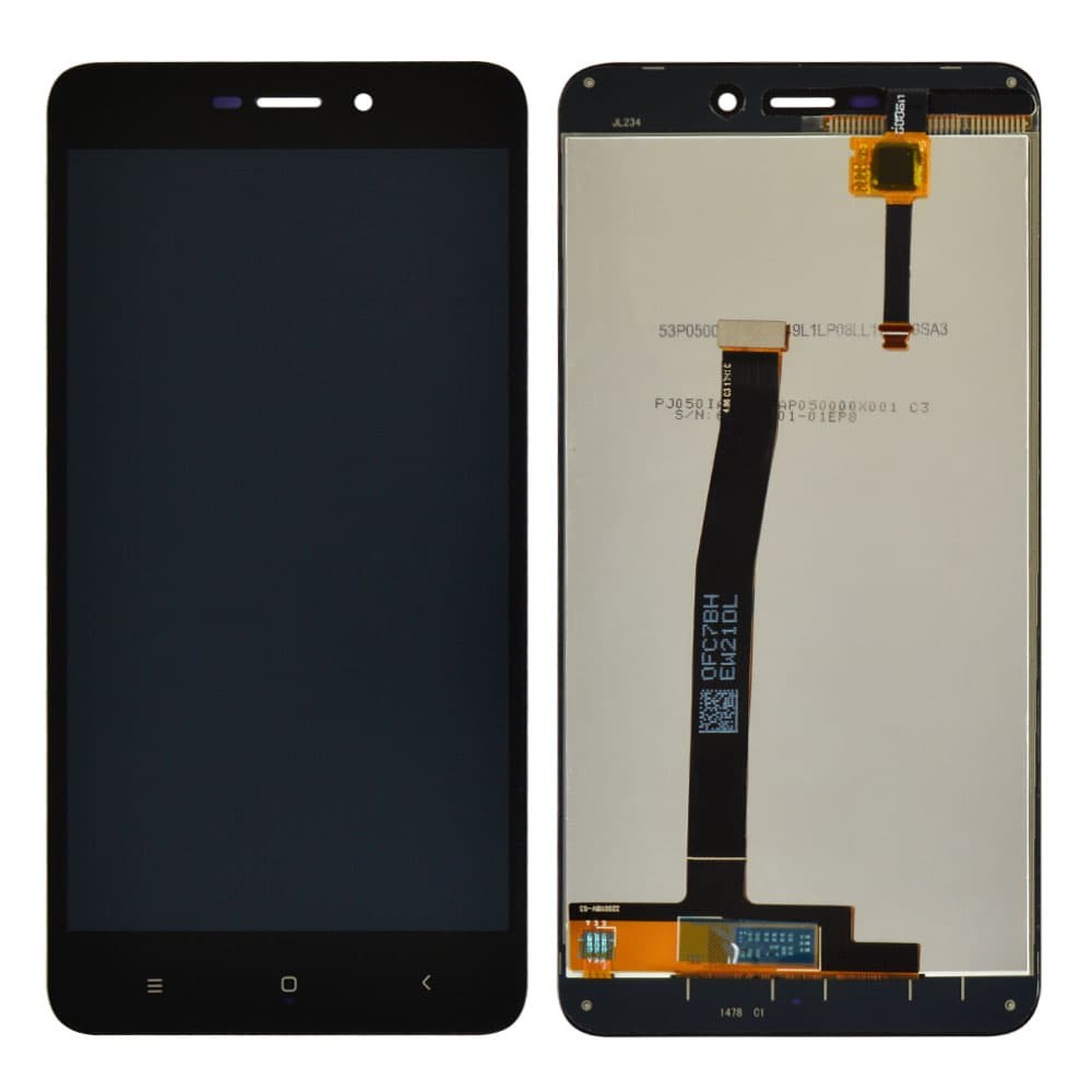 Дисплей для Xiaomi Redmi 4A с тачскрином в сборе, цвет черный, оригинал с замененным стеклом фото 1
