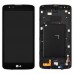 Дисплей LG K7 MS330/Tribute 5 LS67 с тачскрином и рамкой в сборе, черный миниатюра 1
