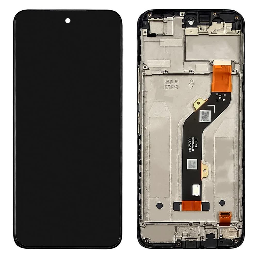 Дисплей для Infinix Hot 12 Play (X6816D), с тачскрином и рамкой в сборе, цвет черный, уценка фото 1