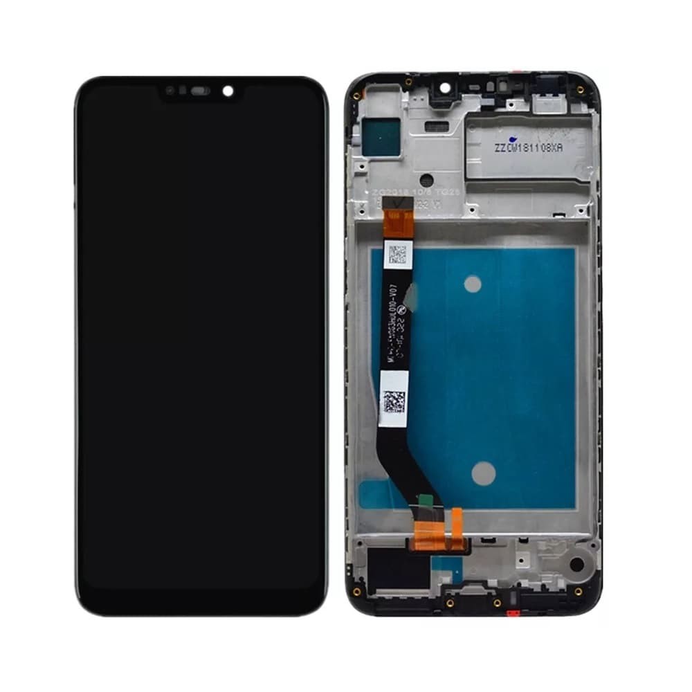 Дисплей для Huawei Honor 8C з тачскріном і рамкою в зборі, колір чорний фото 1