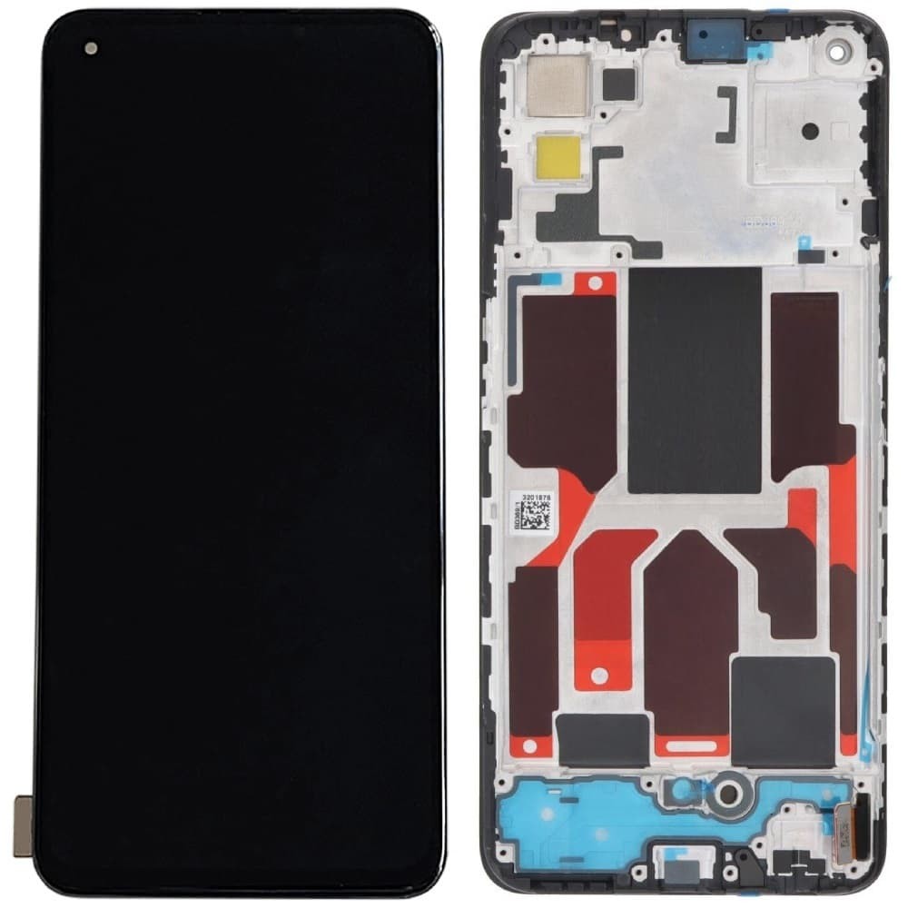 Дисплей для Realme GT Master, с тачскрином и рамкой в сборе, цвет черный, IPS фото 1