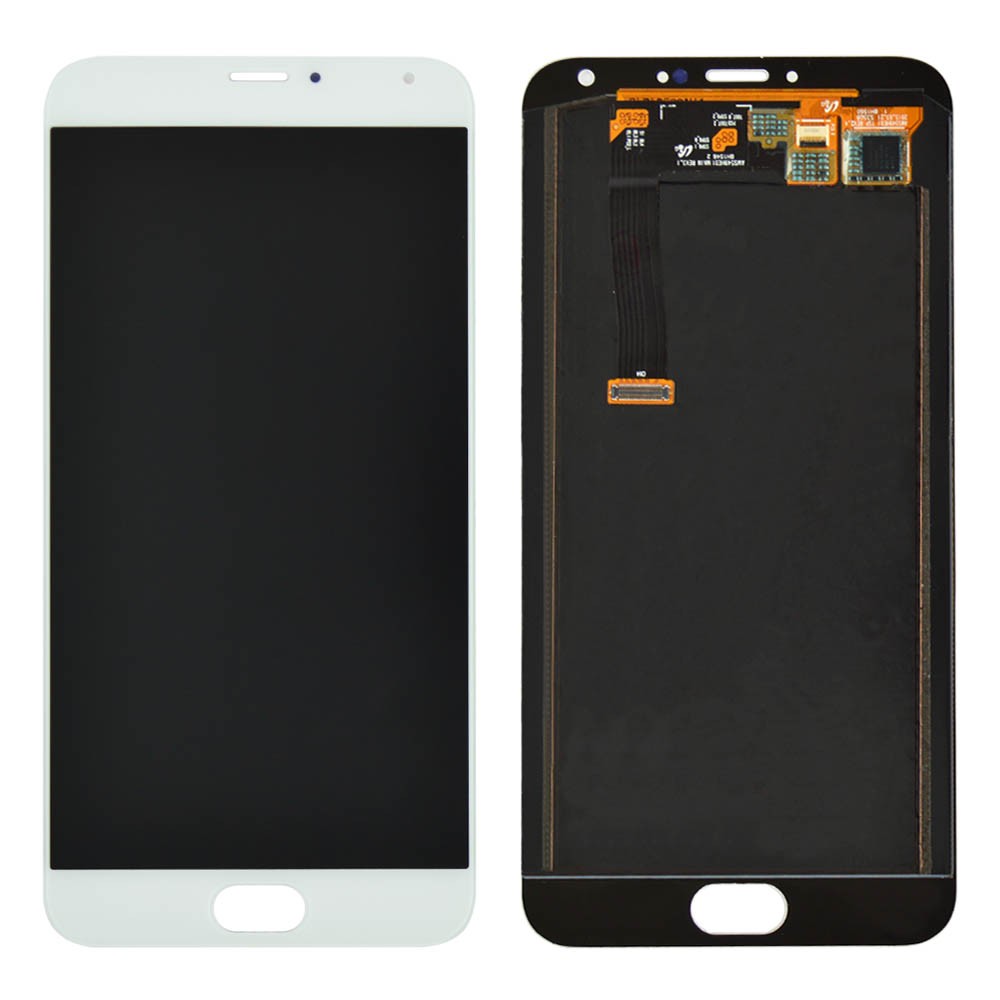 Дисплей для Meizu MX5 з тачскрином у зборі, колір білий, оригінал замінене скло фото 1