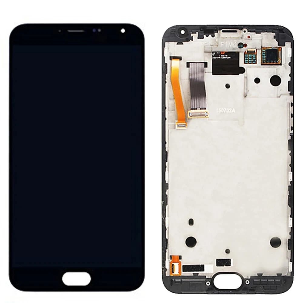 Дисплей для Meizu MX5 з тачскріном і рамкою, чорний фото 1