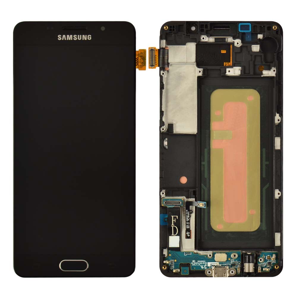 Дисплей для Samsung A510F Galaxy A5 (2016) с тачскрином и рамкой в сборе, цвет черный, Original Change Glass фото 1