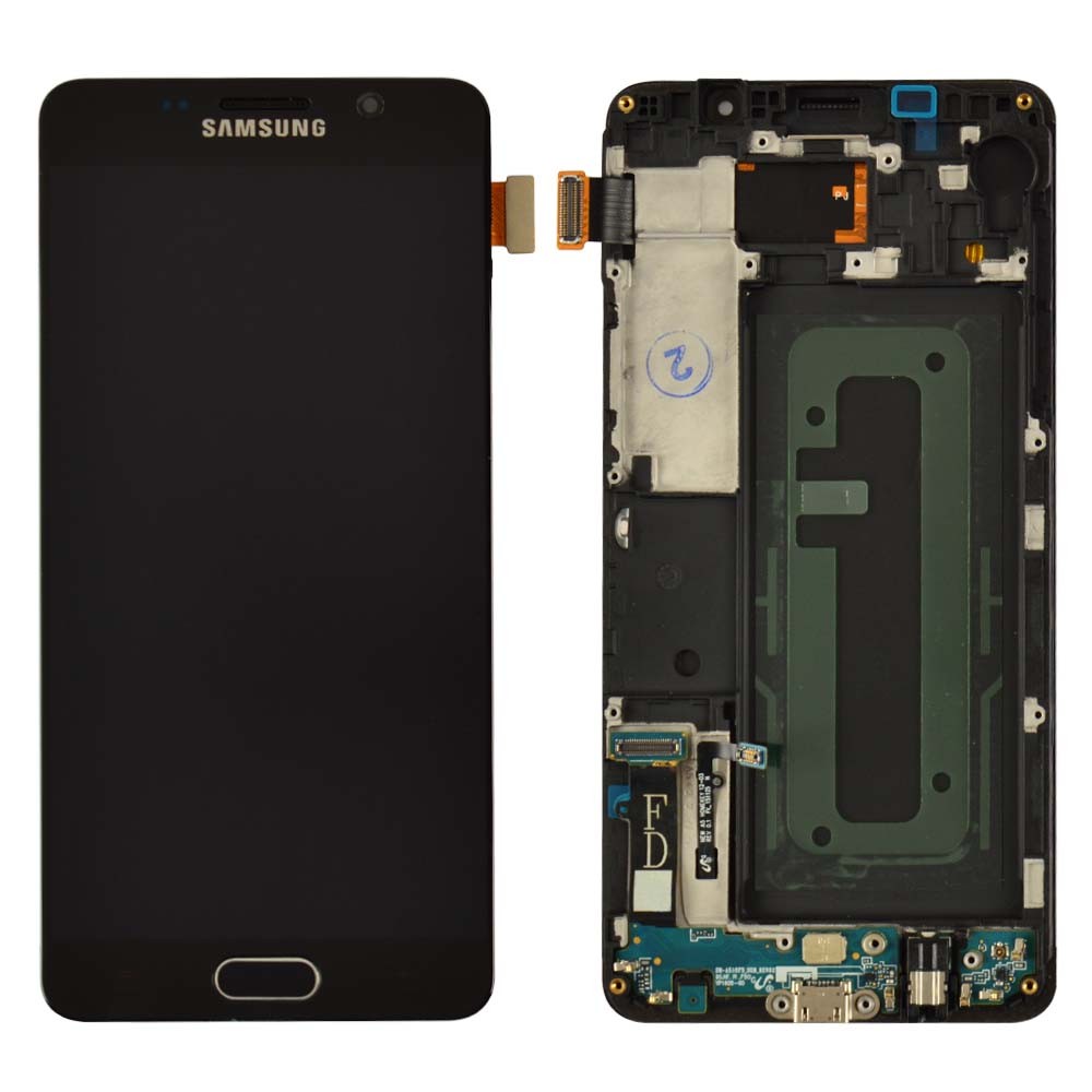 LCD Samsung A510F Galaxy A5 (2016) + Touchscreen with Frame (black) IPS (TFT) фото 1 Дисплей для Samsung A510F Galaxy A5 (2016) з тачскрином та рамкою в зборі, колір чорний, IPS (TFT) фото 1