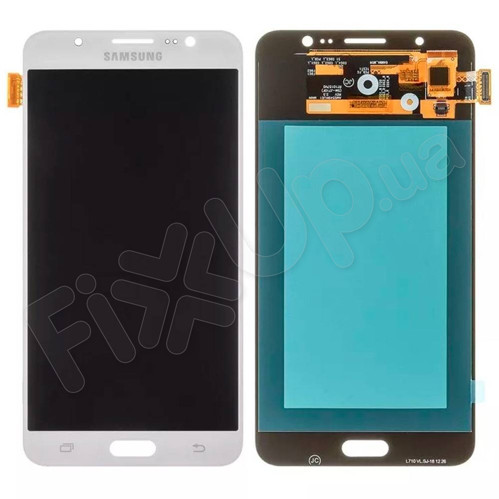 Дисплей для Samsung J710F, J710H, J710M / DS Galaxy J7 (2016) з тачскрином у зборі, колір білий, IPS (TFT) фото 1