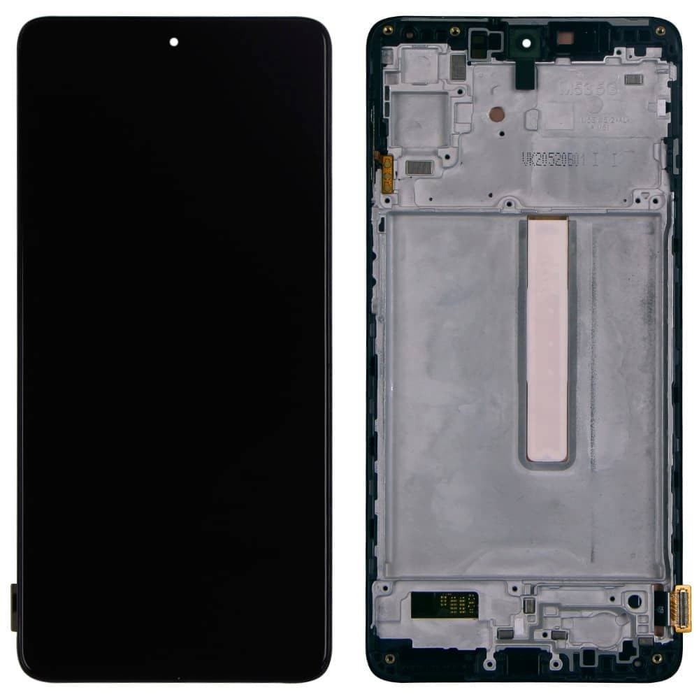 Дисплей для Samsung M536F Galaxy M53 2022, з тачскріном і рамкою, чорний, OLED small LCD фото 1
