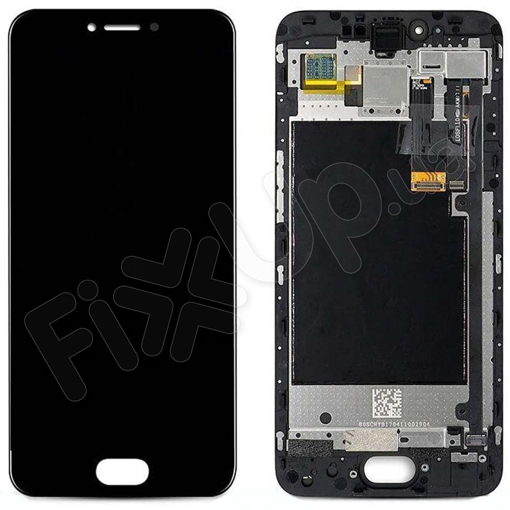 Дисплей для Meizu Pro 6 (M570), Pro 6s с тачскрином и рамкой в сборе, цвет черный фото 1