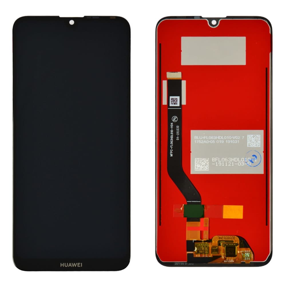 Дисплей для Huawei Y7, Y7 Prime (2019), Y7 Pro (2019) (DUB-LX1/DUB-LX3/DUB-LX2) 4/64GB,11pin з тачскрином у зборі, колір чорний, оригінал фото 1