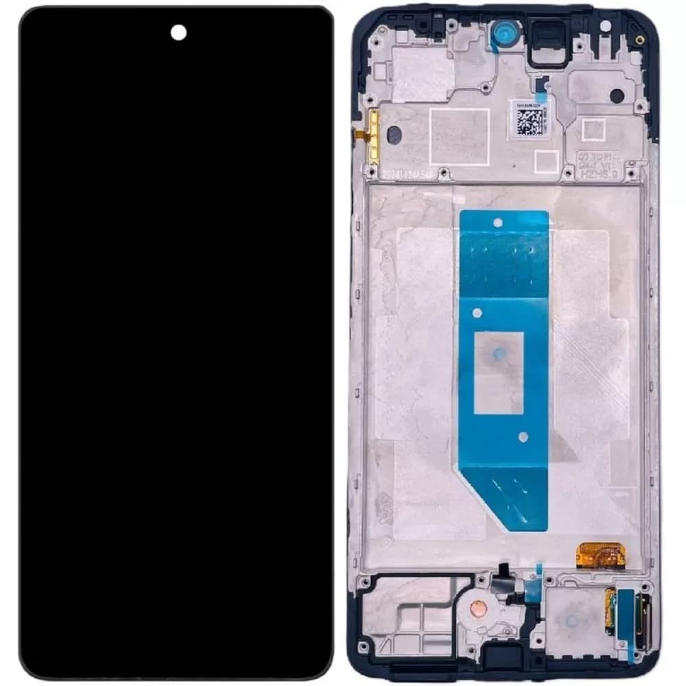 Дисплей для Xiaomi Redmi Note 14 4G (159,6 мм), с тачскрином и рамкой в сборе, черный, IPS, уценка фото 1