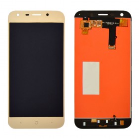 Дисплей для ZTE A6, Blade A6 Lite (A0620, A0621, A0622) с тачскрином в сборе,  цвет золотой, без рамки