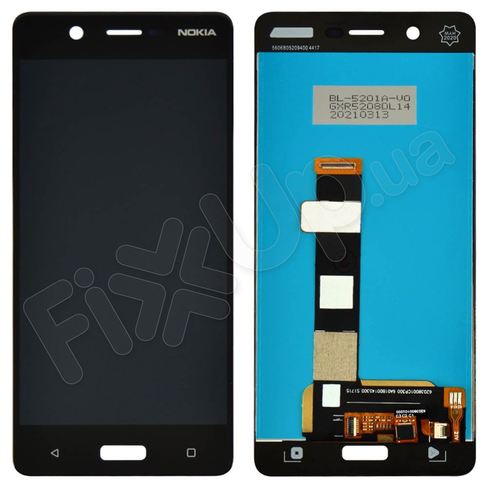 Дисплей для Nokia 5 Dual Sim TA-1024/TA-1053 с тачскрином в сборе, цвет черный, Orig PRC фото 1