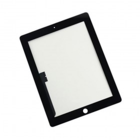 Тачскрин (сенсор) со стеклом для iPad New 3, iPad 4, китай,  цвет черный