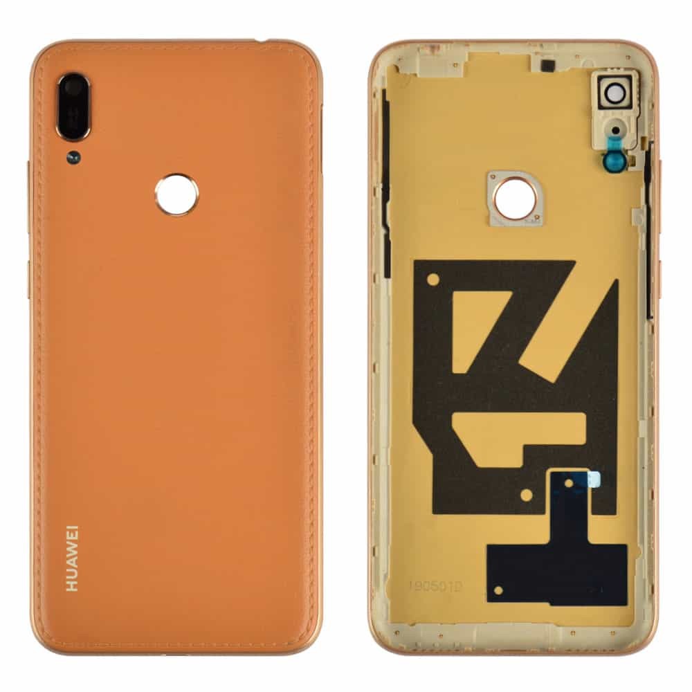 Задняя крышка для Huawei Y6 Prime 2019, со стеклом камеры, цвет коричневый фото 1