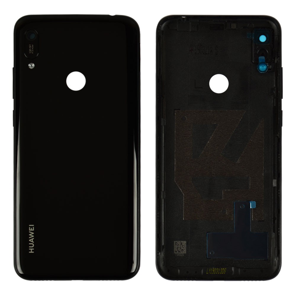 Задняя крышка для Huawei Y6 Prime 2019, со стеклом камеры, цвет черный фото 1