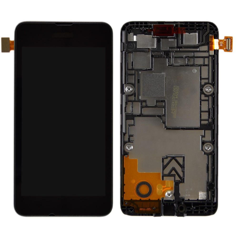 Дисплей Nokia 530 Lumia с тачскрином, черный, в рамке, уценка фото 1