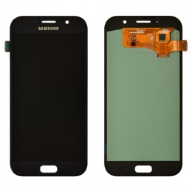 Дисплей Samsung A720F Galaxy A7 (2017) с тачскрином в сборе, oled small lcd,  цвет черный, без рамки