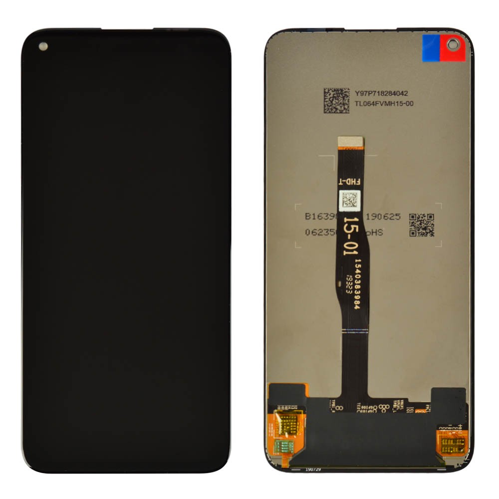 Дисплей для Huawei P40 Lite с тачскрином в сборе, цвет черный, оригинал, без рамки