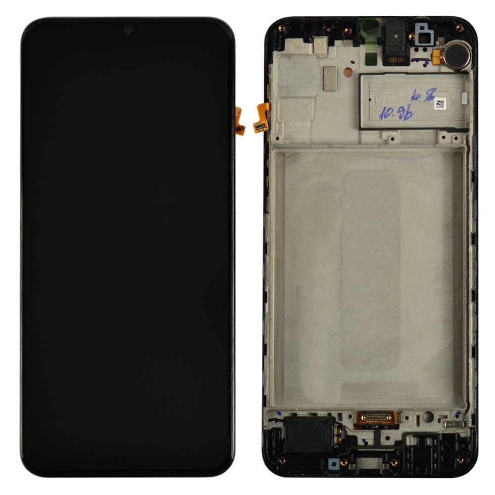 Дисплей для Samsung M315F/DS Galaxy M31 з тачскрином та рамкою в зборі, колір чорний, сервісний оригінал фото 1