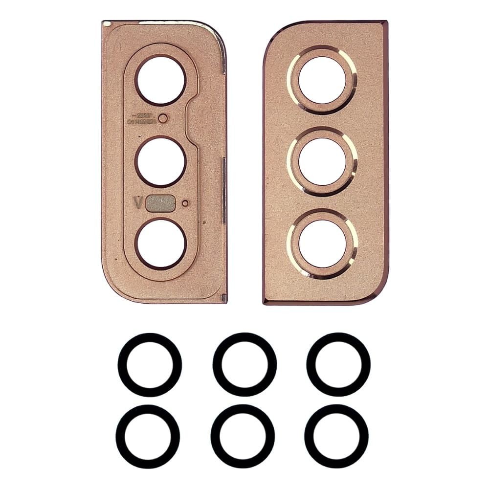 Скло камери для Samsung G991 Galaxy S21 2021, з рамкою, колір рожевий, 3шт. фото 1